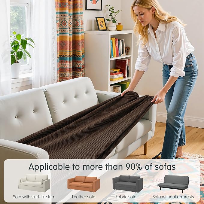 Hokway Couch Cushion Covers Stretch Cushion Covers Sofa Seat Cushion Slipcover Cushion Protector(Chocolate, Medium) - Image 4