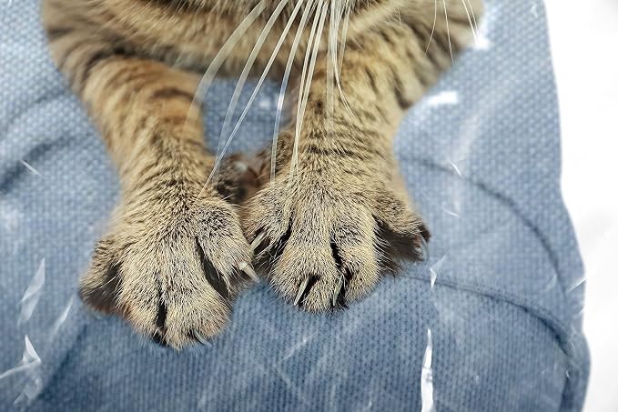 MEMINIM Plastic Couch Cover for Pets | Cat Scratching Protector Clawing Deterrent | Heavy Duty Water Resistant Thick Clear Vinyl | Sofa Slipover for Moving and Long Term Storage - Image 5