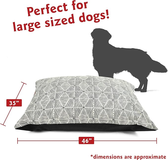 Majestic Pet Large Dog Bed - Washable Super Comfy Non-Slip Crate Bed - Dog Kennel Sleeping Mat - 46 x 35 Inch - Charlie Gray - Image 2