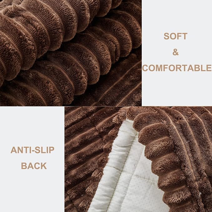 Mivnue Pet Couch Cover, Couch Covers for Dogs, Washable Dog Sofa Covers Couch Protector, Fuzzy Non Slip Couch Slipcover Pet Friendly (Dark Brown, 27.6" x 70.9") - Image 3