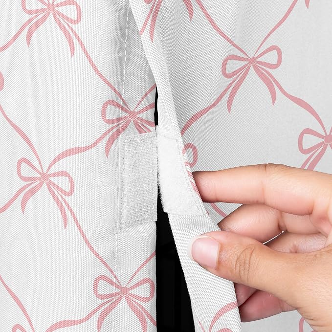 Sweet Jojo Designs 30in. Small/Medium Dog Crate Cover (Pink Bows) for Girls Pet Cage, Kennel Covers (Blush & White Elegant Designer Bow for the Ballerina, Dancer, Princess, Coquette Ballet Collection) - Image 3