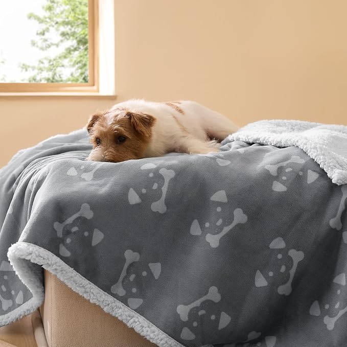 Bedsure Waterproof Dog Blankets for Medium Dogs Washable - 30"X40", Anchor Gray by Unknown