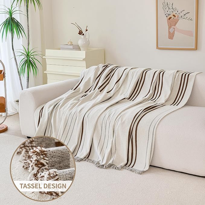 VANJOROY Oversized Couch Sofa Cover for 3-4 Cushion Sectional Sofa L-Shape -Washable Chenille Couch Cover for Dogs Pets, Couch Cover Protector Soft Sofa Slipcovers with Tassel,91"x 150" - Image 2