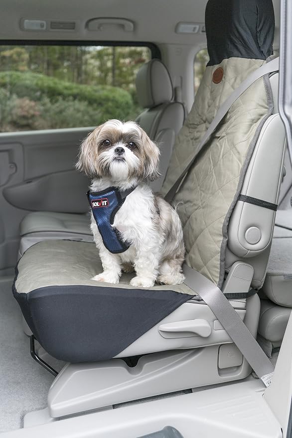 PetSafe Happy Ride Quilted Bucket Seat Cover - Long-Lasting Waterproof Padded Seat Protection with Secure Seatbelt Access - Keeps Leather Seats Clean & Protects from Scratches - Green - Image 2