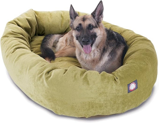 Majestic Pet Villa 52 Inch Shredded Memory Foam Dog Bed for X-Large Sized Dog 52x35x11 Inch–Orthopedic Pet Bed with Removable Washable Cover-Washable X-Large Puppy Mat with Head Support-Apple by MajesticPet