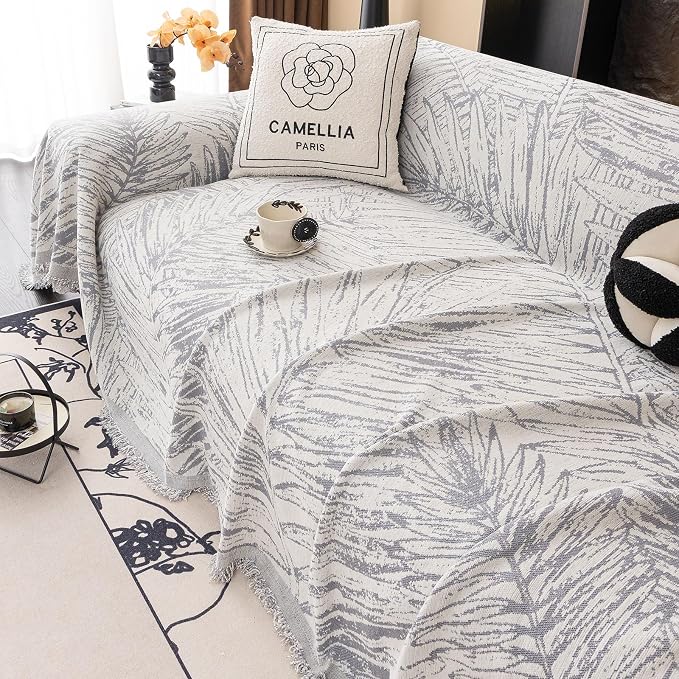 ROOMLIFE Couch Cover Boho Sofa Covers for 3 Cushion Couch Washable | Furniture Protector Sofa Couch Cover for Dogs, Soft Breathable Sofa Slipcover, Couch Throw Blankets with Tassels 71''X134'' - Image 7
