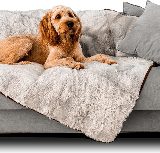 PAW BRANDS PupProtector Waterproof Throw Blanket, Grey, 60x50 | Waterproof, machine washable — protects couches, beds & car seats by PAWBRANDS