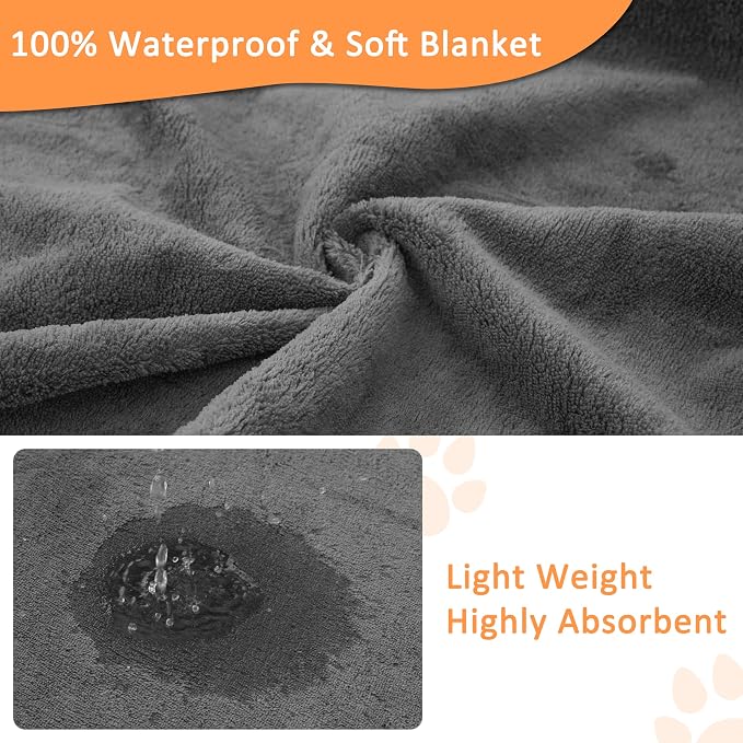 Bunlitent Washable Pee Pads for Dogs, 72'' x 72'', 3 Packs, Extra Large | Grey, Extra Large, Quick-Dry, Non-Slip, Waterproof Reusable, Quick Dry, For Puppy, Senior Dog, Incontinence, Whelping Pads - Image 2
