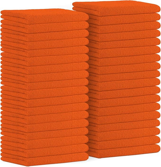 Avalon Towels Microfiber Cleaning Cloths (Value Pack of 36) - Size 16 x 16 Inches, Highly Absorbent Cleaning Rags, Lint Free, Reusable and Washable, Microfiber Towels for Cars by AvalonTowels