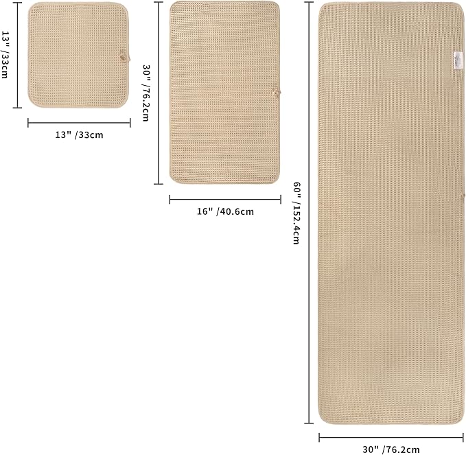 POLYTE 430 GSM Microfiber Quick Dry Lint Free Oversize Bath Towel Set, 6 Piece (Waffle Weave) - Image 2