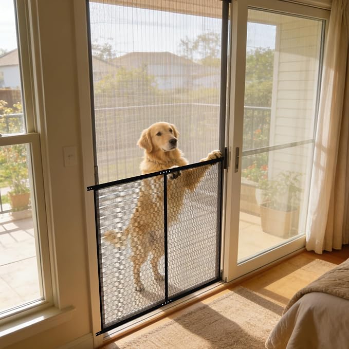 Guardian Steel Pet Grille Screen Door Protector for Dogs Pets Cats Scratch Protector Replacement RV Screen Door Guard Pet Proof Screen Door (Black, 48 Inch) - Image 5