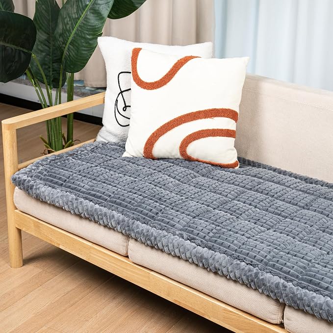 Dog Couch Cover Protector, Non Slip Dog Mat Grey-70 | Non-Slip Washable Dog Couch Protector Blanket, Thick Soft Mat Shields Sofa from Stains, Furniture Cover for Dogs by FlyingPaws