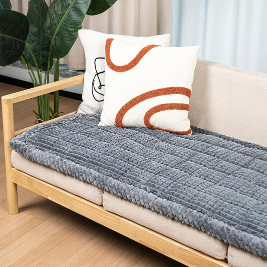 Dog Couch Cover Protector, Non Slip Dog Mat Grey-82 | Non-Slip Washable Dog Couch Protector Blanket, Thick Soft Mat Shields Sofa from Stains & Scratches, Furniture Cover for Dogs by FlyingPaws