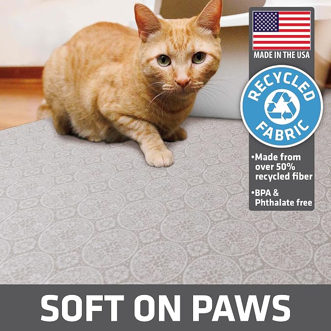 Drymate Cat Litter Box Mat, Litter Trapping Mat, Beige, 29x36 XL | Waterproof, Urine-Proof, Absorbent, Machine Washable, Soft on Paws, Contains Mess, Protects Floors, Kitten Supplies, USA Made - Image 4