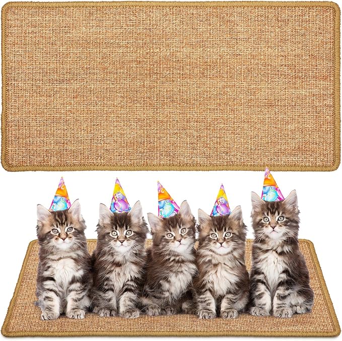 Riakrum 1 Pack Large Cat Scratch Pad Sisal Mat 32 x 16 Inches,Brown by Riakrum