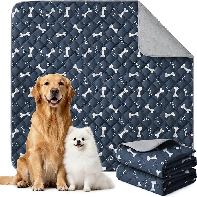 Eterish Reusable Washable Pee Pads for Dogs Large/Extra Large 36'' x 41'' 2 Pack, Absorbent Pet Puppy Dog Training Pads Non-Slip, Waterproof Whelping Potty Pads for Dogs Leak-Proof by Eterish