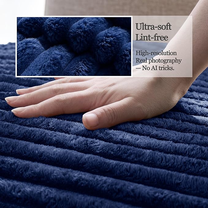 Dual Non-Slip Couch Cover for Dogs Waterproof, Fuzzy Soft Pet Couch Covers for Sofa 3 Cushion, Pet Friendly Soft Dog Bed Covers Sofa Cover Washable (Navy Blue, 33" x 75" 1 Pack) - Image 5