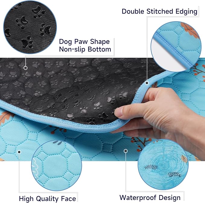 Sunheir Washable Pee Pads for Dogs Extra Large 36" x 72" 2-Pack, Reusable Puppy Pads Pet Training Pads, Waterproof Dog Pee Pads for Crate, Whelping Pad, Non-Slip Protects Against Urine Leakage - Image 2