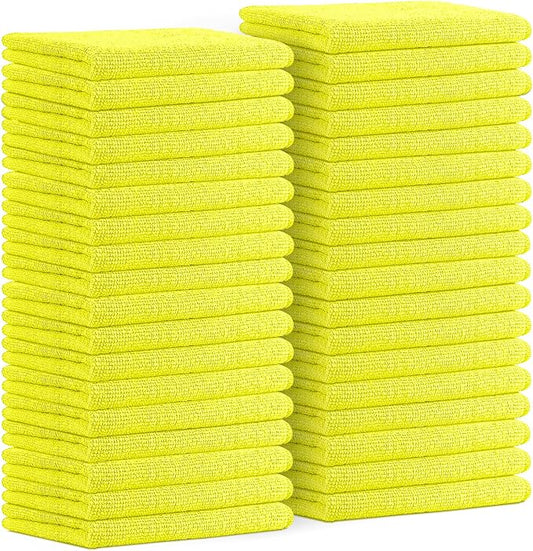 Avalon Towels Microfiber Cleaning Cloths (Value Pack of 36) - Size 16 x 16 Inches, Highly Absorbent Cleaning Rags, Lint Free, Reusable and Washable, Microfiber Towels for Cars by AvalonTowels
