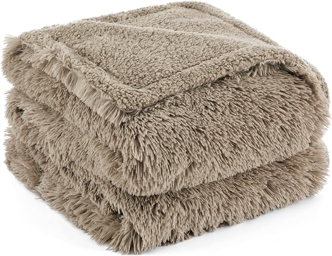 Bedsure Waterproof Dog Blankets for Large Dogs, Fluffy Faux Fur, 60×80" | Plush Fuzzy Reversible Pet Blankets for Couch and Bed, Soft Calming Throw Blanket Washable, Dog Gift, Twin Size, Brown - Image 9