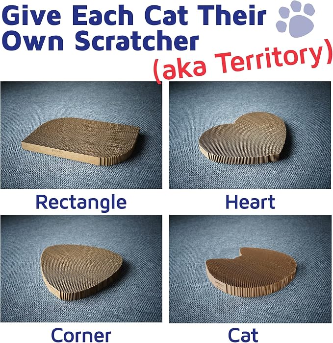 Cat Scratcher by Americat – Made in USA Cardboard Scratching Pad & Lounger – X Large, 2-Sided, Heavy, No-Shedding, Long-Lasting (Cat) - Image 6