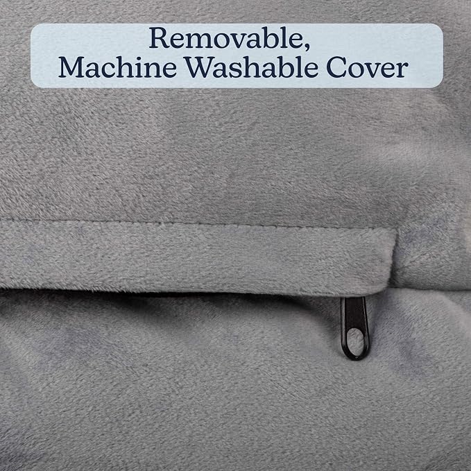 PETMAKER Orthopedic Dog Bed - 42in Dog Couch Bed with Supportive Wraparound Bolster and Removable Washable Cover - Egg-Crate Foam Extra Large Dog Bed for Pets up to 65lbs - Dog Products (Gray) - Image 5