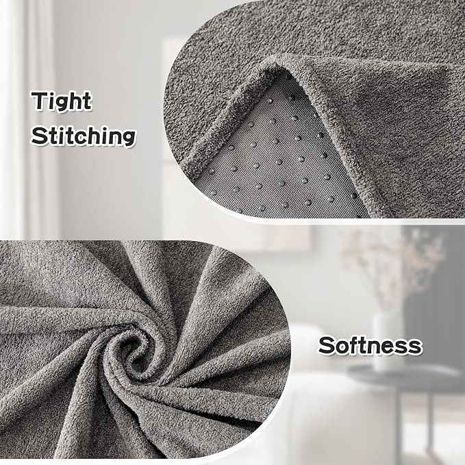 MYSKY HOME Sectional Couch Cover for Dogs, 2 Pieces Couch Covers for L Shape Sofa, Sofa Cover Washable, Furniture Protector Chaise Lounge Cover for 2-3 Cushion Couch(71"x118"+71"x118", Dark Grey) - Image 5