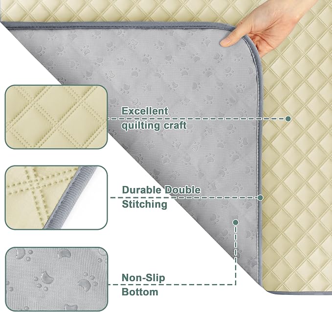 Eterish Reusable Washable Pee Pads for Dogs Large/Extra Large 36'' x 41'' 2 Pack, Absorbent Pet Puppy Dog Training Pads Non-Slip, Waterproof Whelping Potty Pads for Dogs Leak-Proof - Image 4
