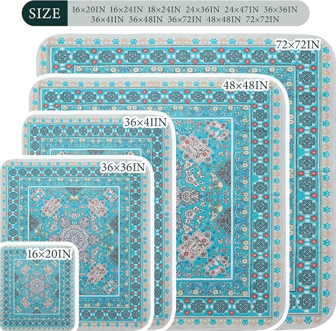 Homimp Washable Pee Pads for Dogs, 6 Pack Reusable Puppy Pads Waterproof, Absorbent and Leakproof Dog Pee Pads, Non Slip Puppy Training Pads, Pet Mat for Floor,Crate,Couch,Whelping,Blue, 16"x24" - Image 6