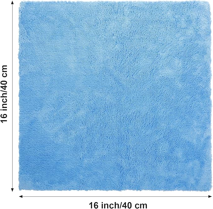Shimeyao 30 Pcs 16 × 16 Inch Microfiber Towels for Cars, 500 GSM Edgeless Plush Car Detailing Towel, Lint Free Scratch Free Cleaning Cloths for Drying, Washing, Polishing, Waxing, Home (Light Blue) - Image 2