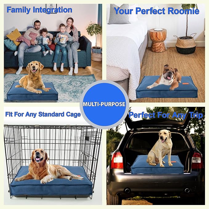 Dog Bed- Crate Bed Orthopedic for Medium and Large Dogs, Soft, Warm and Durable, Removable Washable Cover - Waterproof Inner Lining and Non-Slip Bottom. - Image 7