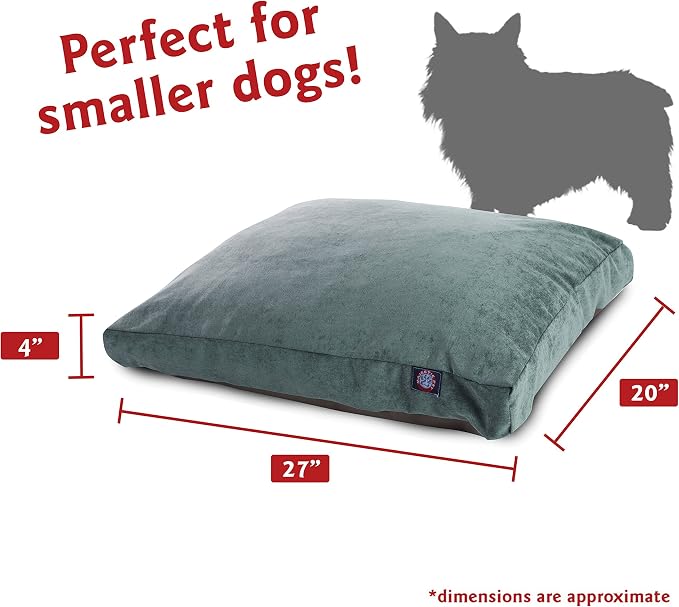 Majestic Pet Villa Rectangle Dog Bed Washable – Non Slip Comfy Pet Bed – Crate Bed with Removable Washable Cover – Kennel Bed for Sleeping, Polyester Fiber, Small, Azure - Image 3