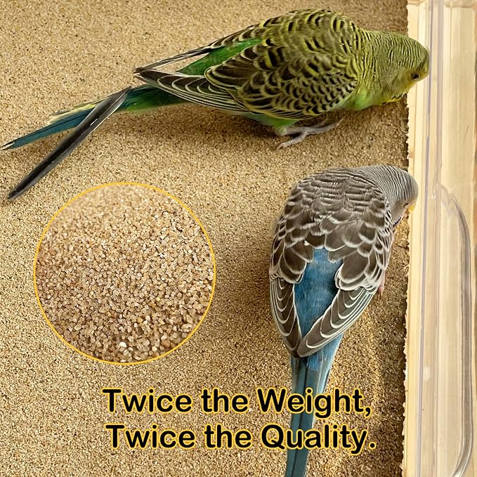 S&X Bird Cage Liners 15 x 11in, 30-Pack, Gravel Paper Sheets | Thick, flat gravel paper eases cleanup, gritty surface helps trim claws and beaks, pre-cut for common cage trays - Image 6