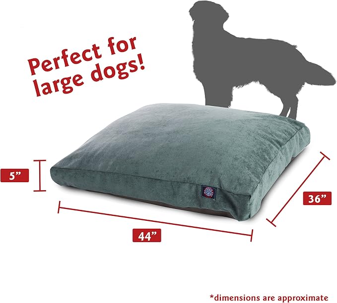 Majestic Pet Villa Rectangle Dog Bed Washable – Non Slip Comfy Pet Bed – Crate Bed with Removable Washable Cover – Kennel Bed for Sleeping, Polyester Fiber, Large, Azure - Image 3