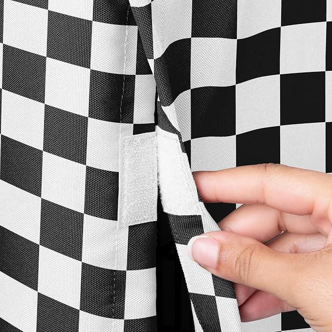 Sweet Jojo Designs 36in. Medium Dog Crate Cover (Black and White Gingham Checkered Plaid) Pet Cage, Kennel Covers (Vintage, Classic, Checkerboard, Geometric, Minimalist, Retro, Racing Flag, White) - Image 3