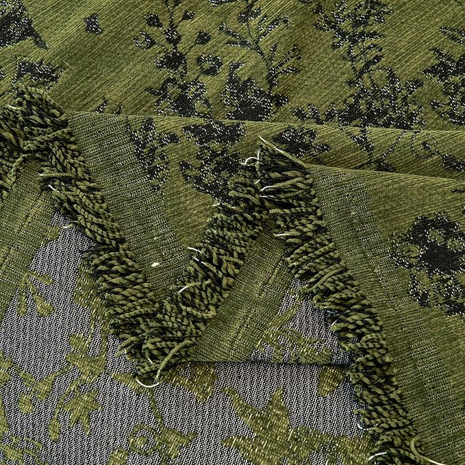 STACYPIK Botanical Floral Print Sofa Cover for Dogs, Vintage Jacquard Green Couch Cover for 2 Cushion Couch, Non Slip Couch Protector for Loveseat, Pet Friendly Sectional Slipcover Washable-71X118IN - Image 9
