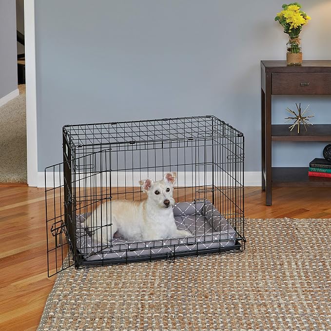 Midwest Homes for Pets 40230-MRD Quiet Time Couture Ashton Bolster Pet Bed, Medium Dog/30, Mushroom - Image 2