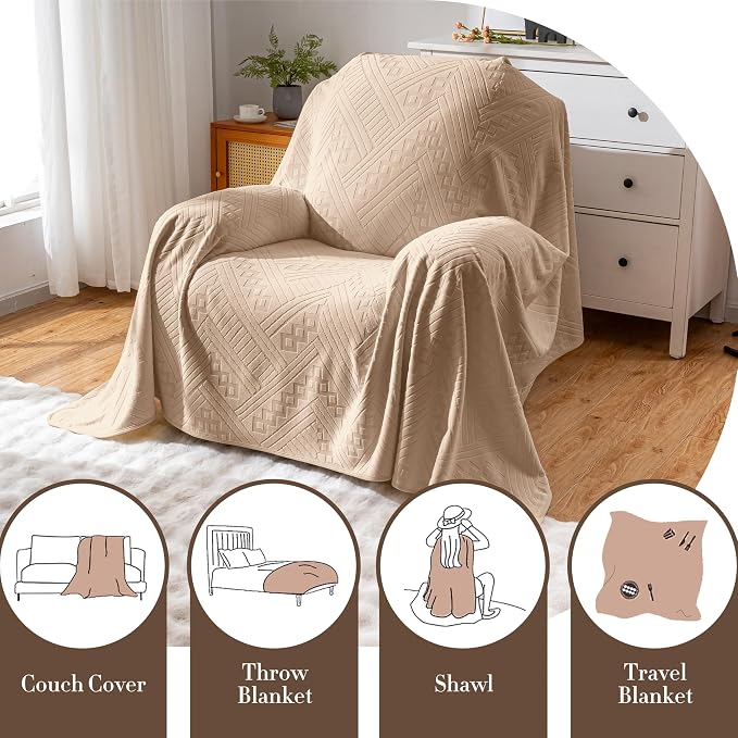 Waterproof Recliner Chair Cover, Anti-Slip Reclining Chair Covers, Pet-Friendly, Washable, Durable and Breathable Couch Covers – Reversible Design for Sofa Protection(71x71in/Khaki) - Image 6