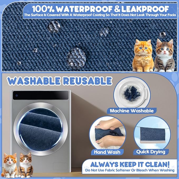 Loiion Cat Scratch Proof Furniture Protector Waterproof Sofa Cover 134"x91" | Pet-Friendly Couch Protector, Anti-Scratch & Anti-Slip Sofa Cover For Cats Dogs Kids, Machine Washable - Image 7