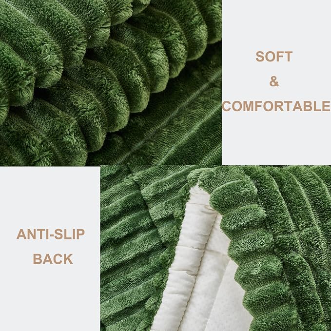 Mivnue Pet Couch Cover, Couch Covers for Dogs, Washable Dog Sofa Covers Couch Protector, Fuzzy Non Slip Couch Slipcover Pet Friendly (Green, 27.6" x 59.1") - Image 3