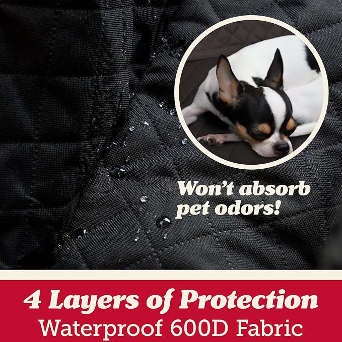 Lusso Gear Dog Car Seat Cover for Front Seat (2 Pack) - 100% Waterproof, Nonslip - Full Protection for Passenger Chair, Captain Chairs - Rear Seat Protector for Dogs - Fits Cars, Trucks, SUVs - Image 3
