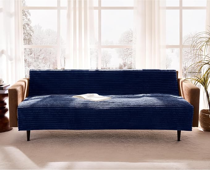 Waterproof Couch Cover for Dogs Non-Slip, Fuzzy Soft Pet Couch Covers for Sofa, Pet Friendly Area Rug Dog Bed Covers Washable Sofa Cover Mat (Navy Blue, 58" x 82" 1 Pack) by Meider