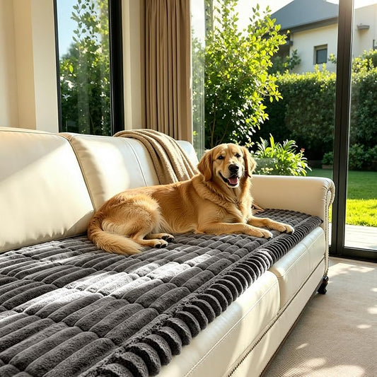 SUBRTEX Couch Cover for Dogs, Non-Slip Sofa Mat Washable, Thick Sofa Slipcover Cushion Protector Pet-Friendly (Gray, 27.6"x59.1") by Subrtex
