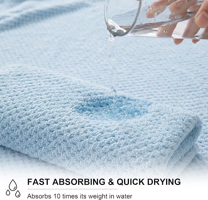 Extra Large Bath Towel Sheet Set 35x70 Inches - Oversized Bath Towels Set,Jumbo Large Microfiber - Quick Dry, Lightweight,Super Soft,Highly Absorbent Towel Set for Bathroom,Hotel,SPA,Pack of 4 (Blue) - Image 2