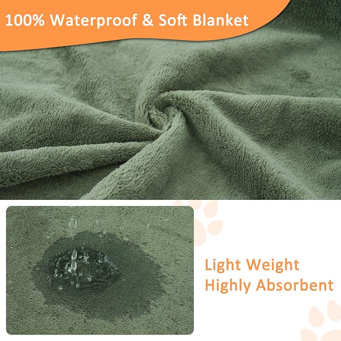 Bunlitent Washable Puppy Pads, Whelping Pads, 36'' x 48'', Green, 3 Packs | Quick-Dry, Non-Slip, Fast Absorbent, Reusable, Waterproof, Whelping Pads, For Incontinence, Housebreak, Crate - Image 2