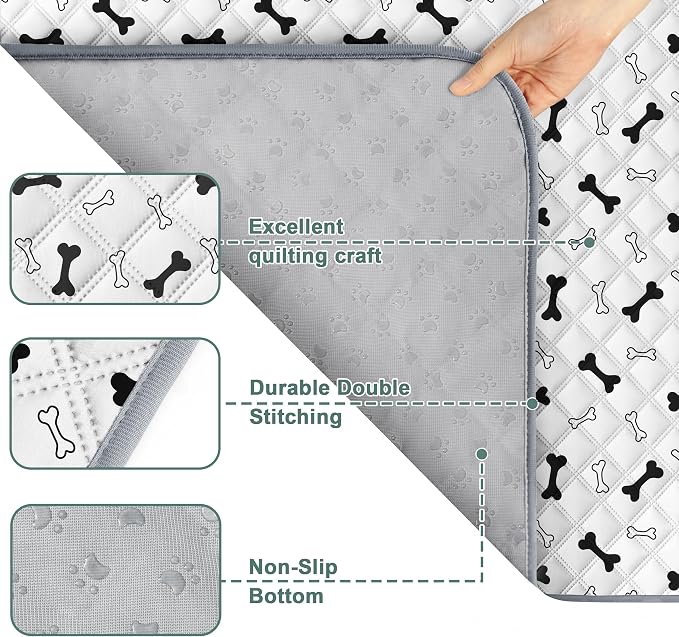 Eterish Reusable Washable Pee Pads for Dogs Large/Extra Large 36'' x 41'' 2 Pack, Absorbent Pet Puppy Dog Training Pads Non-Slip, Waterproof Whelping Potty Pads for Dogs Leak-Proof - Image 4