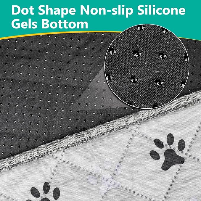 FUWERY Washable Pee Pads for Dogs ,36"X41", Thick Heavy Absorbency Reusable, Prevent Leakage, Non-Slip Pee Pads for Puppy Playpen,Potty Training, Grey, 2 Packs - Image 4