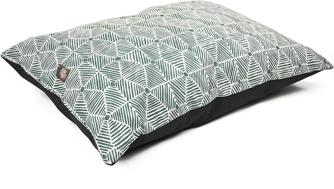 Majestic Pet Rectangle Medium Dog Bed Washable – Non Slip Comfy Pet Bed – Dog Crate Bed Super Value Pillow Dog Bed – Dog Kennel Bed for Sleeping - Dog Bed Medium Breed 35 x 28 Inch – Charlie Emerald by MajesticPet