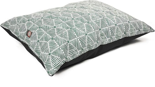 Majestic Pet Rectangle Medium Dog Bed Washable – Non Slip Comfy Pet Bed – Dog Crate Bed Super Value Pillow Dog Bed – Dog Kennel Bed for Sleeping - Dog Bed Medium Breed 35 x 28 Inch – Charlie Emerald by MajesticPet