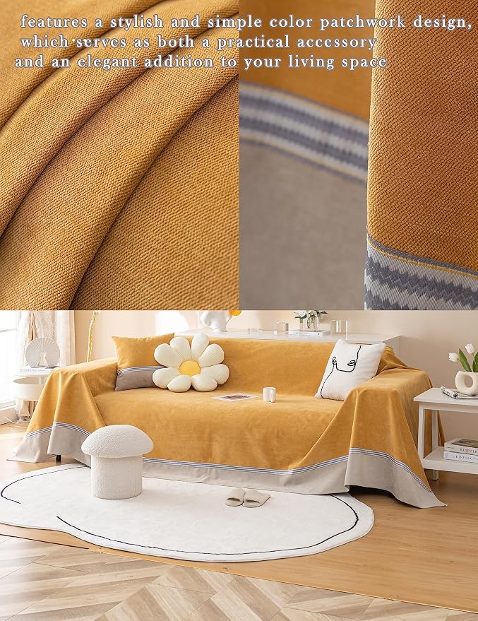 Waterproof & Anti-Slip Sofa Cover - Cat & Dog Claw-Resistant Furniture Protector, Stylish Scratchproof Couch Cover for Pets, Universal Fit Most Couche(Medium,78"X102") - Image 2